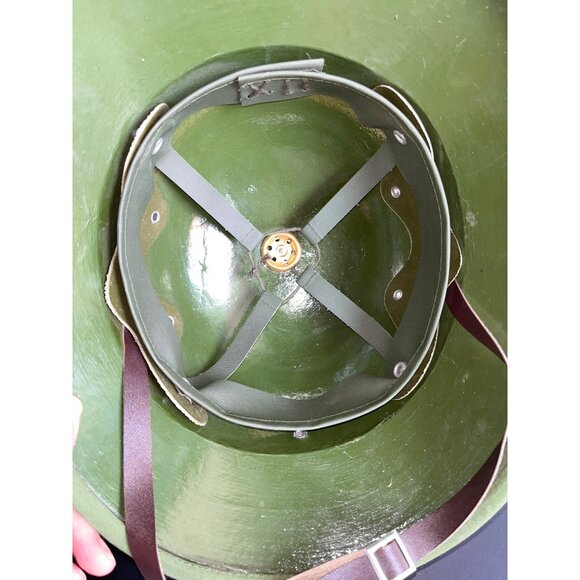 Vietnamese Pith Fiber Green Helmet Military Surplus Vintage Militaria - Picture 12 of 12